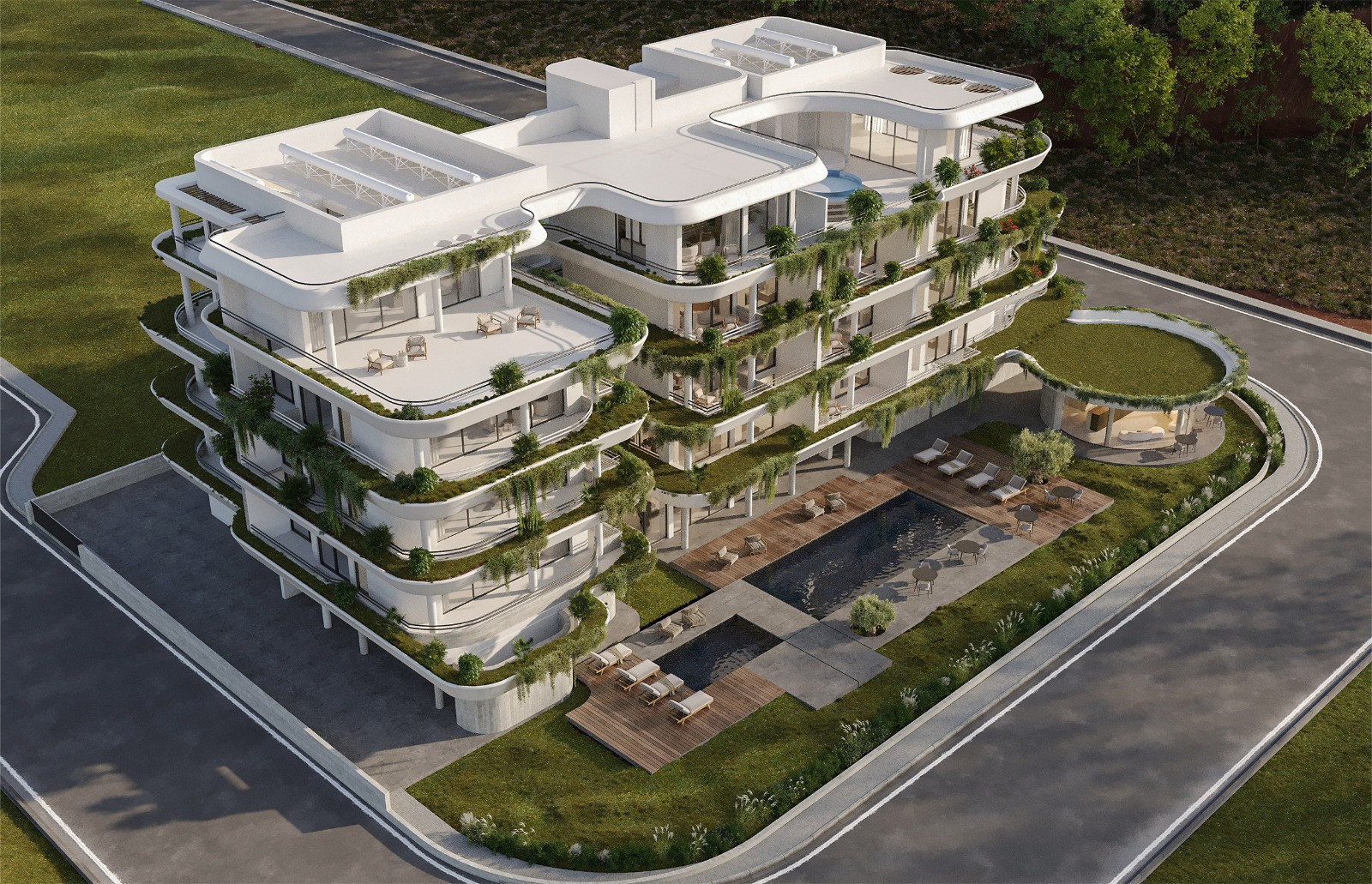 LUXUSNÝ APARTMÁN CYPRUS - PAPHOS, novostavba 2 izbový zariadený s parkovaním a bazénom