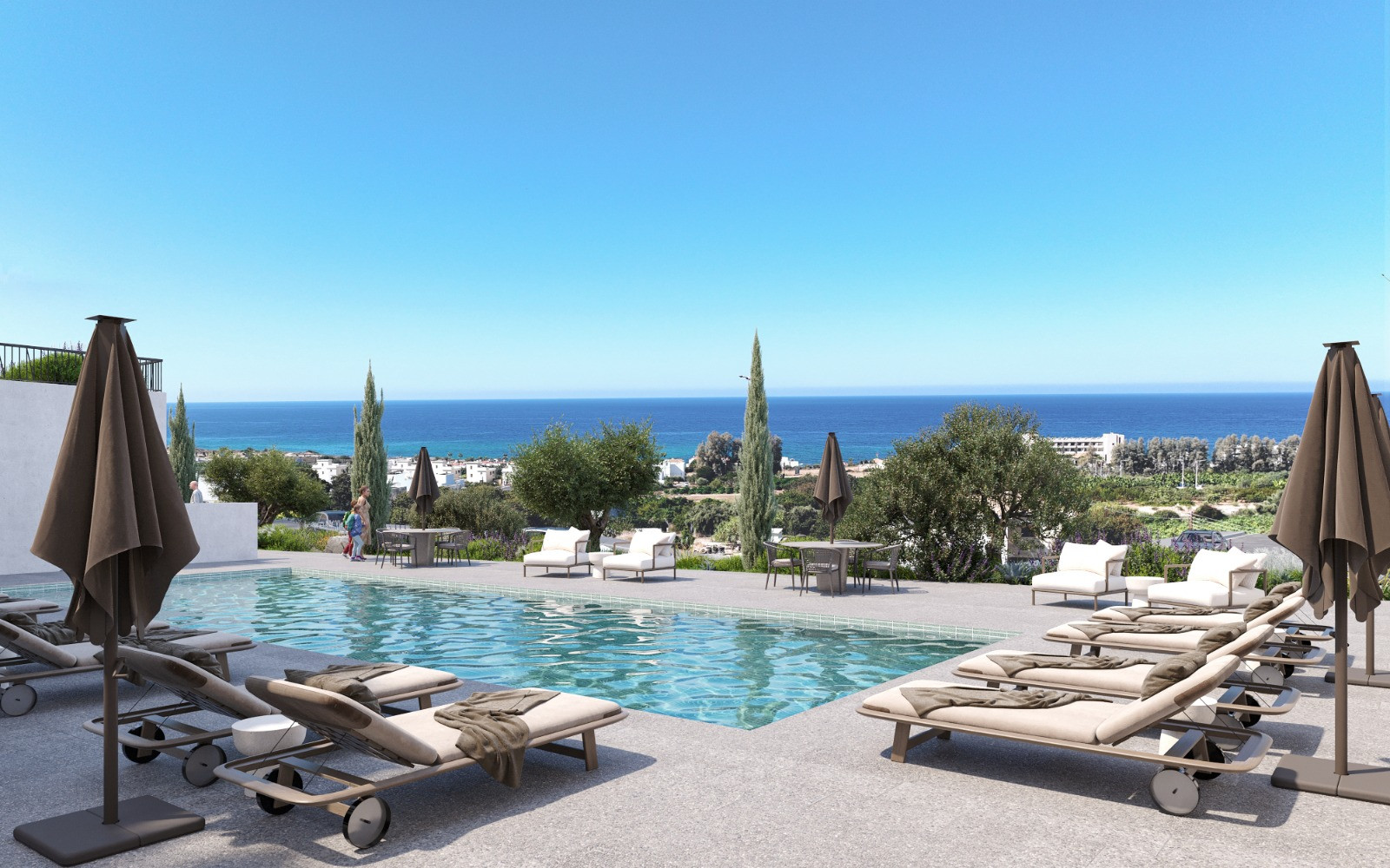 LUXUSNÝ APARTMÁN CYPRUS - PAPHOS, novostavba 2 izbový zariadený s parkovaním a bazénom