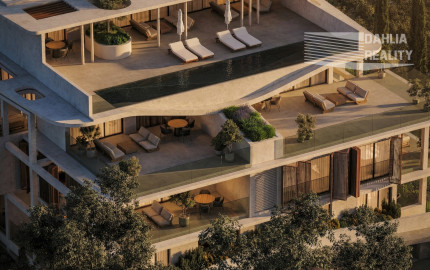 APARTMÁN TYP ŠTÚDIO A202 V PROJEKTE VASILEON 64 m2 CYPRUS - PAPHOS s bazénom, 200 metrov k moru, možnosť prenájmu a investičných výnosov
