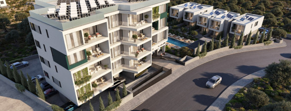 APARTMÁN TYP ŠTÚDIO 44 m2 CYPRUS - PAPHOS s bazénom, 500 metrov k moru
