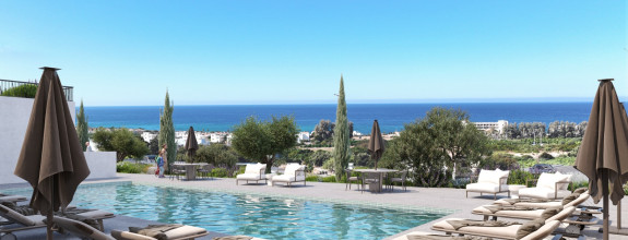 LUXUSNÝ APARTMÁN CYPRUS - PAPHOS, novostavba 2 izbový zariadený s parkovaním a bazénom