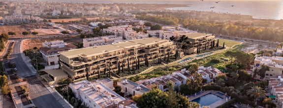 APARTMÁN TYP ŠTÚDIO A202 V PROJEKTE VASILEON 64 m2 CYPRUS - PAPHOS s bazénom, 200 metrov k moru, možnosť prenájmu a investičných výnosov
