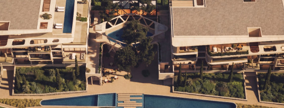 APARTMÁN V PROJEKTE VASILEON 141 m2 CYPRUS - PAPHOS s bazénom, 200 metrov k moru, možnosť prenájmu a investičných výnosov