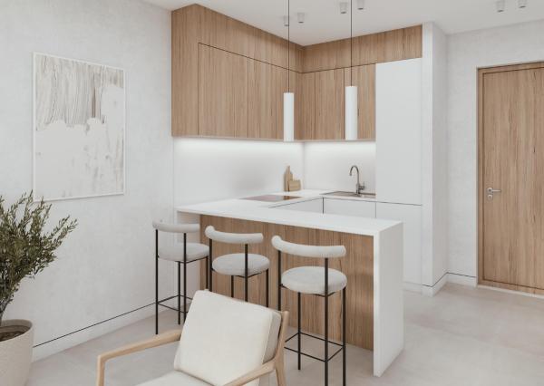 APARTMÁN CYPRUS -  PAPHOS, novostavba na kľúč 2 izbový 66 m2 s bazénom, 400 m k moru