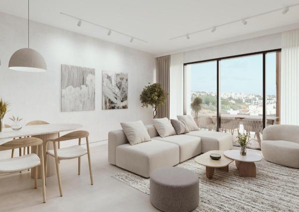 APARTMÁN CYPRUS -  PAPHOS, novostavba na kľúč 2 izbový 66 m2 s bazénom, 400 m k moru