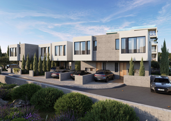DOM na kľúč novostavba CYPRUS - PAPHOS poschodový 115 m2 s bazénom, 500 metrov k moru