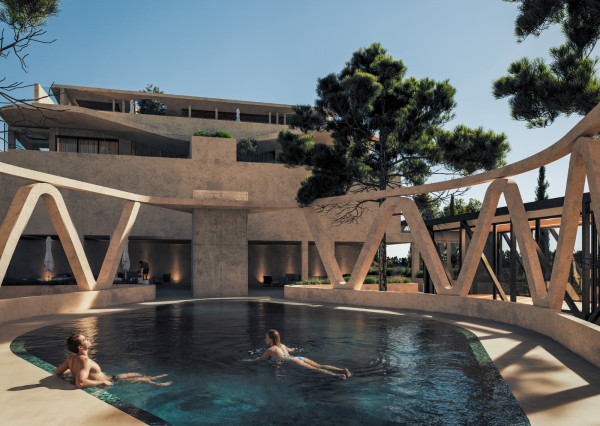 APARTMÁN TYP ŠTÚDIO A202 V PROJEKTE VASILEON 64 m2 CYPRUS - PAPHOS s bazénom, 200 metrov k moru, možnosť prenájmu a investičných výnosov