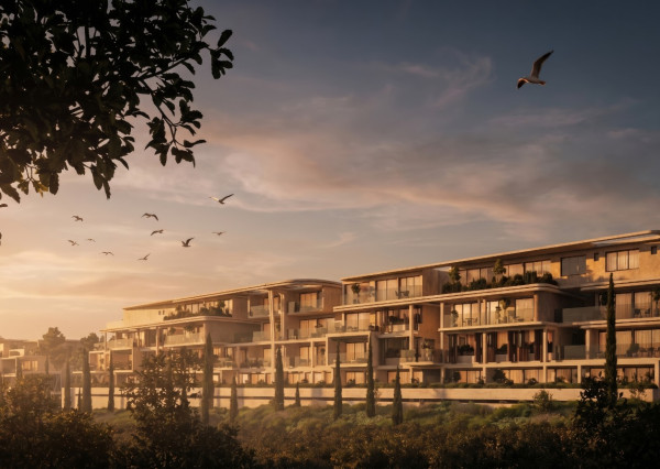 APARTMÁN V PROJEKTE VASILEON 141 m2 CYPRUS - PAPHOS s bazénom, 200 metrov k moru, možnosť prenájmu a investičných výnosov